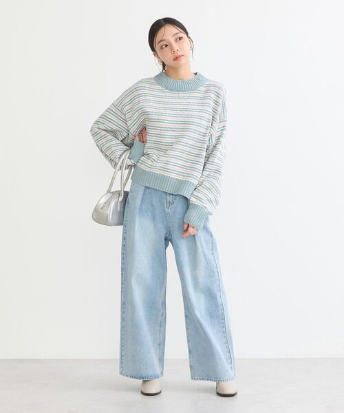 【新品】Meltyマルチボーダーオーバーニー(パープル) 新品】Meltyマルチボーダーオーバーニー(パープル)