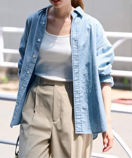 美品 フレームワーク 24SS ダンガリーシャツ 長袖 サックスブルー フレームワーク FRAMeWORK ≪WEB限定 / 追加予約≫ダンガリー