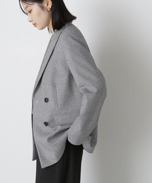 NATURAL BEAUTY BASIC（ナチュラルビューティーベーシック）の「◇ダブルブレストボクシージャケット（テーラードジャケット・レディース・ブラウン系その他/ブラック系その他/ネイビー・SMALL/MEDIUM）」の12枚目の写真