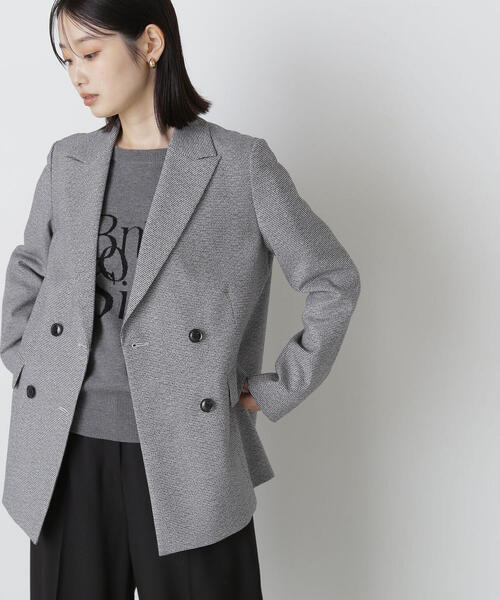 NATURAL BEAUTY BASIC（ナチュラルビューティーベーシック）の「◇ダブルブレストボクシージャケット（テーラードジャケット・レディース・ブラウン系その他/ブラック系その他/ネイビー・SMALL/MEDIUM）」の17枚目の写真