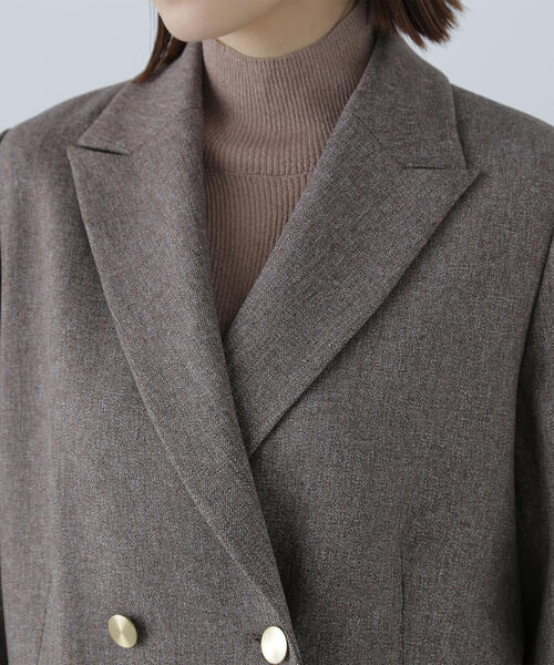 NATURAL BEAUTY BASIC（ナチュラルビューティーベーシック）の「◇ダブルブレストボクシージャケット（テーラードジャケット・レディース・ブラウン系その他/ブラック系その他/ネイビー・SMALL/MEDIUM）」の4枚目の写真