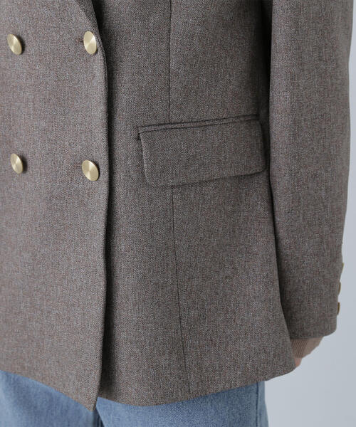 NATURAL BEAUTY BASIC（ナチュラルビューティーベーシック）の「◇ダブルブレストボクシージャケット（テーラードジャケット・レディース・ブラウン系その他/ブラック系その他/ネイビー・SMALL/MEDIUM）」の6枚目の写真