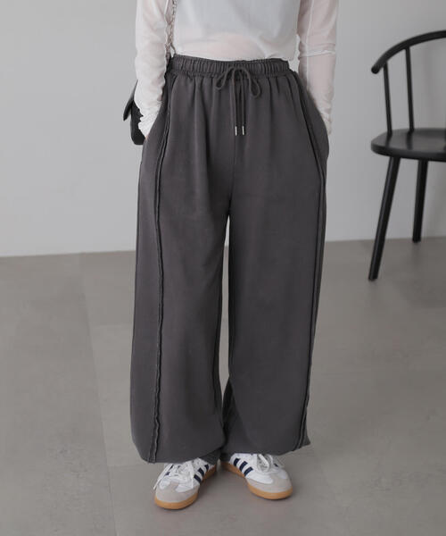 FREE'S MART（フリーズマート）の「◆硫化加工スウェットパンツ（スウェットパンツ・レディース・グレー・FREE）」の4枚目の写真