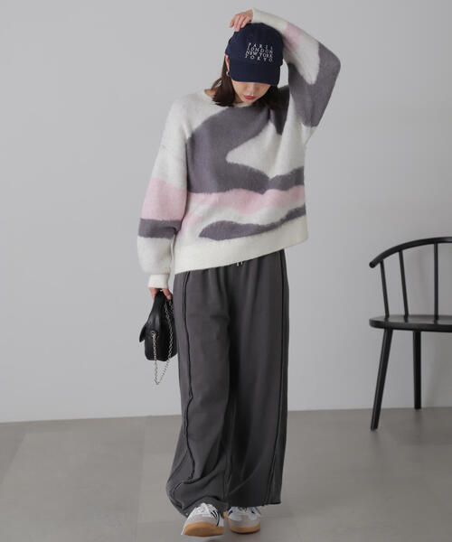 FREE'S MART（フリーズマート）の「◆硫化加工スウェットパンツ（スウェットパンツ・レディース・グレー・FREE）」の9枚目の写真