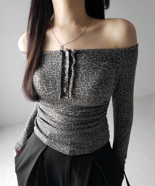 値下げ！LEONARD レオパード柄 シルクペイズリー 長袖トップス 2color