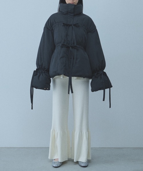 paravion（パラビオン）の「【SET ITEM】ペプラムカーデ×フレアニットパンツ（その他パンツ・レディース・ブラック/ホワイト・FREE）」の9枚目の写真