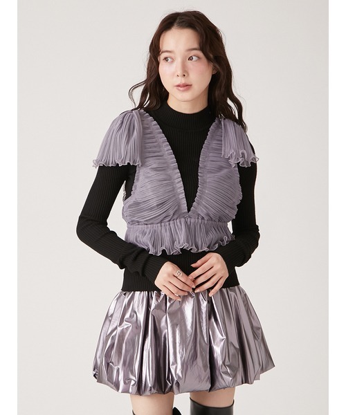 LILY BROWN（リリーブラウン）の「ビスチェセットニットトップス