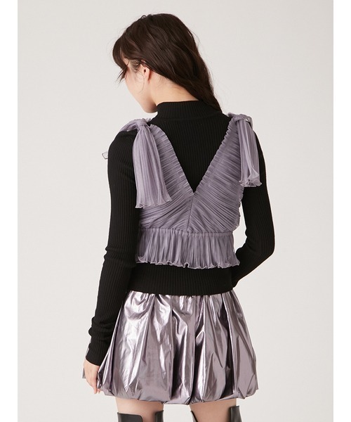 LILY BROWN（リリーブラウン）の「ビスチェセットニットトップス（ニット/セーター・レディース・アイボリー/ブラック/グレー・FREE）」の7枚目の写真