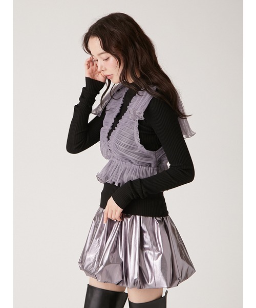 LILY BROWN（リリーブラウン）の「ビスチェセットニットトップス