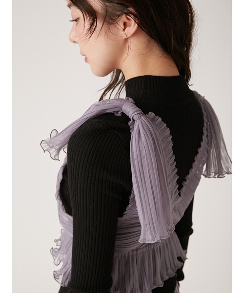 LILY BROWN（リリーブラウン）の「ビスチェセットニットトップス（ニット/セーター・レディース・アイボリー/ブラック/グレー・FREE）」の11枚目の写真