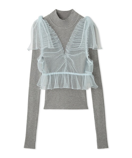 LILY BROWN（リリーブラウン）の「ビスチェセットニットトップス（ニット/セーター・レディース・アイボリー/ブラック/グレー・FREE）」の13枚目の写真