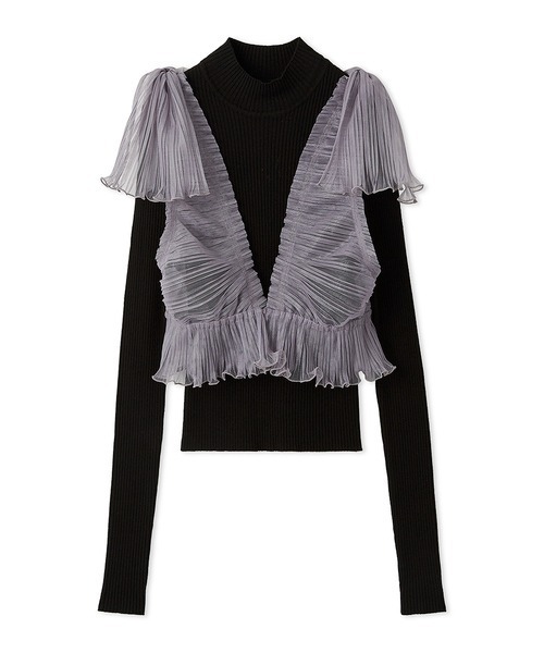 LILY BROWN（リリーブラウン）の「ビスチェセットニットトップス（ニット/セーター・レディース・アイボリー/ブラック/グレー・FREE）」の14枚目の写真