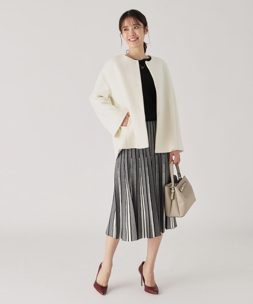 新品タグ付♡クードシャンス♡定番ノーカラージャケット38スカート36セット COUP DE CHANCE（クードシャンス）の「◇【通勤/スーツ