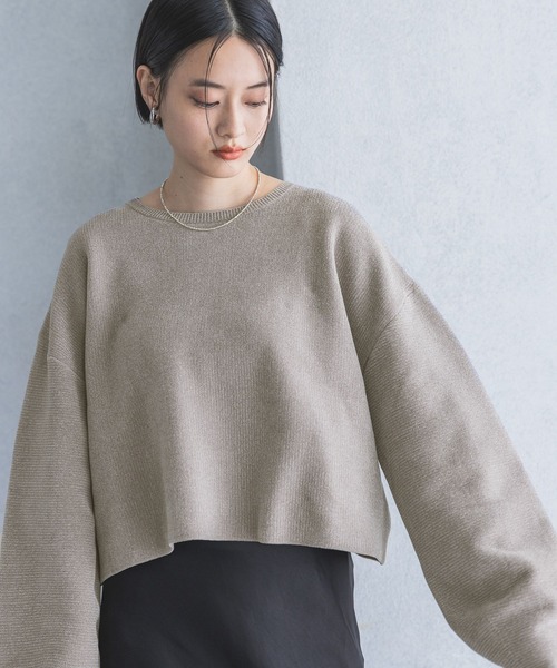 A part by（アパートバイ）の「モールプルオーバー_長袖（ニット/セーター・レディース・ベージュ/チャコールグレー/ブルー系その他5/ブラウン/ライトグリーン/グレー・FREE）」の7枚目の写真