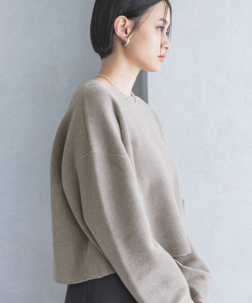 A part by（アパートバイ）の「モールプルオーバー_長袖（ニット/セーター・レディース・ベージュ/チャコールグレー/ブルー系その他5/ブラウン/ライトグリーン/グレー・FREE）」の8枚目の写真