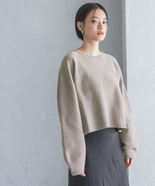 A part by（アパートバイ）の「モールプルオーバー_長袖（ニット/セーター・レディース・ベージュ/チャコールグレー/ブルー系その他5/ブラウン/ライトグリーン/グレー・FREE）」の9枚目の写真