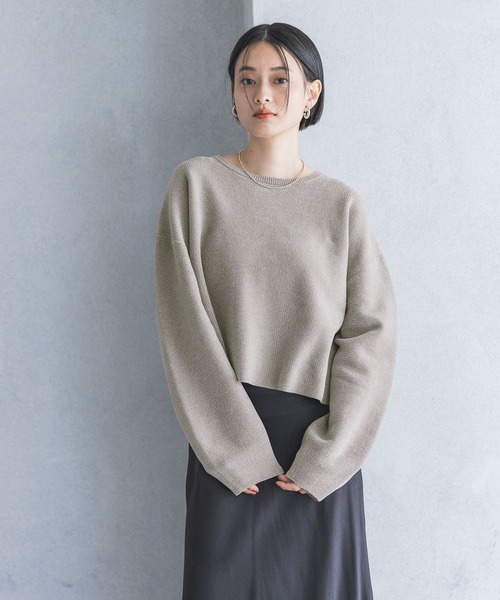 A part by（アパートバイ）の「モールプルオーバー_長袖（ニット/セーター・レディース・ベージュ/チャコールグレー/ブルー系その他5/ブラウン/ライトグリーン/グレー・FREE）」の10枚目の写真