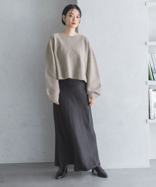 A part by（アパートバイ）の「モールプルオーバー_長袖（ニット/セーター・レディース・ベージュ/チャコールグレー/ブルー系その他5/ブラウン/ライトグリーン/グレー・FREE）」の11枚目の写真