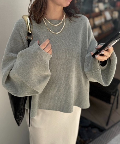 A part by モールプルオーバー_長袖　トップス　ニット A part by（アパートバイ）の「モールプルオーバー_長袖（ニット