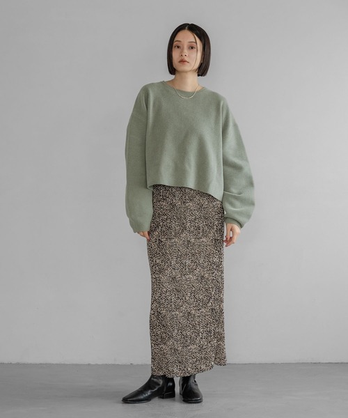 A part by（アパートバイ）の「モールプルオーバー_長袖（ニット/セーター・レディース・ベージュ/チャコールグレー/ブルー系その他5/ブラウン/ライトグリーン/グレー・FREE）」の21枚目の写真
