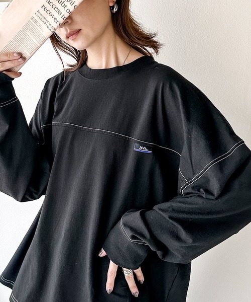 Java(ジャバ)の「《Javaジャバコラボ》胸元javaネーム綿100%長袖フットボールTシャツ(Tシャツ/カットソー・メンズ・オートミール/オフホワイト/ブラック・LARGE/MEDIUM/X-LARGE)」の9枚目の写真