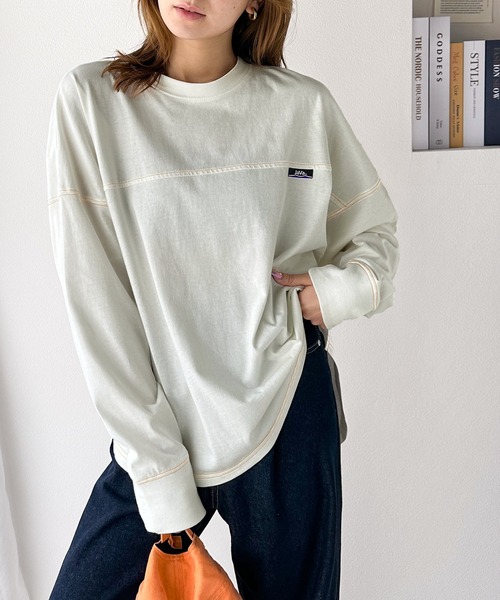 Java(ジャバ)の「《Javaジャバコラボ》胸元javaネーム綿100%長袖フットボールTシャツ(Tシャツ/カットソー・メンズ・オートミール/オフホワイト/ブラック・LARGE/MEDIUM/X-LARGE)」の7枚目の写真