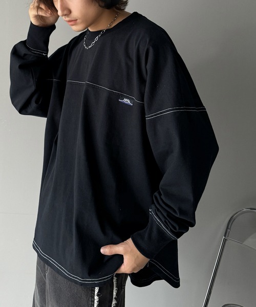 Java(ジャバ)の「《Javaジャバコラボ》胸元javaネーム綿100%長袖フットボールTシャツ(Tシャツ/カットソー・メンズ・オートミール/オフホワイト/ブラック・LARGE/MEDIUM/X-LARGE)」の12枚目の写真