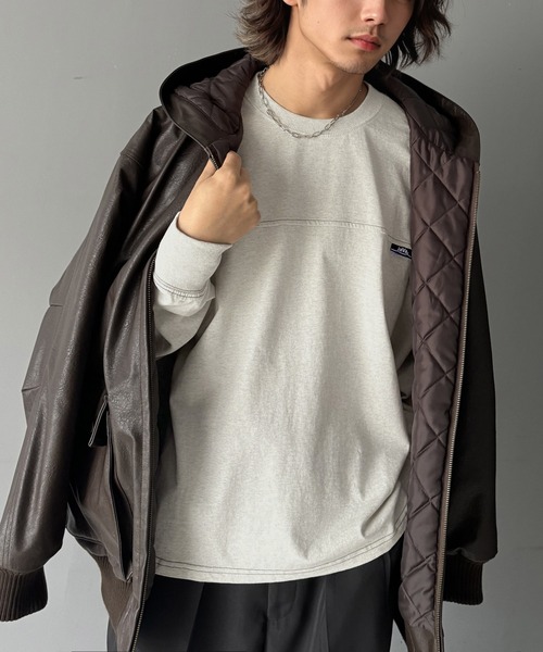 Java(ジャバ)の「《Javaジャバコラボ》胸元javaネーム綿100%長袖フットボールTシャツ(Tシャツ/カットソー・メンズ・オートミール/オフホワイト/ブラック・LARGE/MEDIUM/X-LARGE)」の20枚目の写真