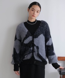 LADYMADE（レディメイド）の「ラメフェザージャガードニットカーディガン（カーディガン/ボレロ）」