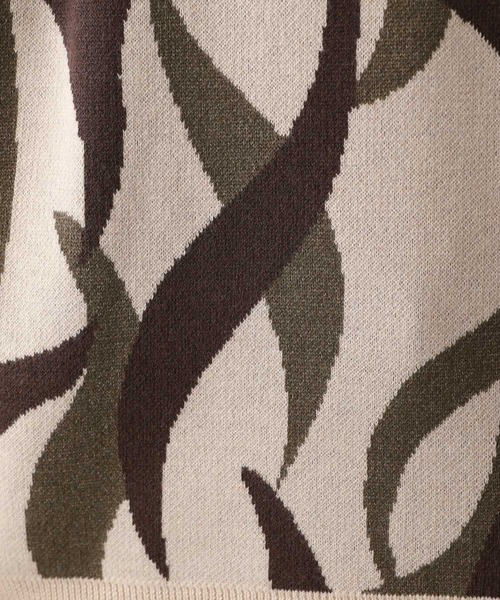 RAGEBLUE（レイジブルー）の「トライバル柄/ジャガード織りルーズニットクルー（ニット/セーター・メンズ・ブラック系その他/ホワイト系その他・LARGE/MEDIUM）」の10枚目の写真