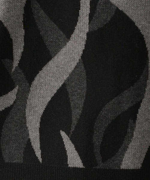 RAGEBLUE（レイジブルー）の「トライバル柄/ジャガード織りルーズニットクルー（ニット/セーター・メンズ・ブラック系その他/ホワイト系その他・LARGE/MEDIUM）」の11枚目の写真