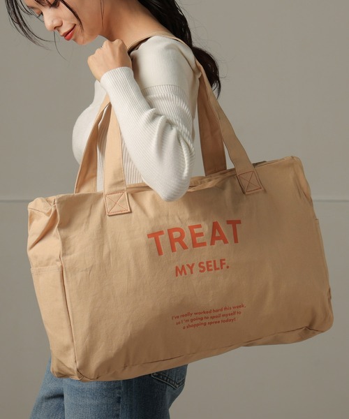 ALTROSE(アルトローズ)の「洗える ウォッシャブル ボストン ボストンバッグ 畳める(ボストンバッグ・レディース・ブラック/ベージュ/アイボリー・FREE)」の3枚目の写真