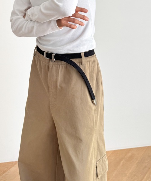 CANAL JEAN（キャナルジーン）の「El mar ウエスタンスウェードベルト（ベルト・レディース・ブラウン/ブラック・ONE SIZE）」の4枚目の写真