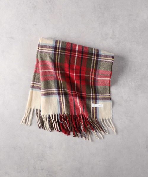 Right-on（ライトオン）の「チェック柄大判ストール（ストール/ショール・レディース・レッド/グレー/グリーン・ONE SIZE）」の7枚目の写真