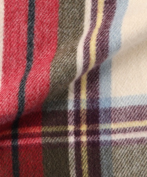 Right-on（ライトオン）の「チェック柄大判ストール（ストール/ショール・レディース・レッド/グレー/グリーン・ONE SIZE）」の15枚目の写真