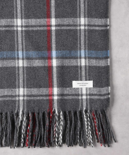 Right-on（ライトオン）の「チェック柄大判ストール（ストール/ショール・レディース・レッド/グレー/グリーン・ONE SIZE）」の17枚目の写真