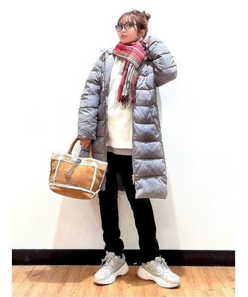 Right-on（ライトオン）の「チェック柄大判ストール（ストール/ショール・レディース・レッド/グレー/グリーン・ONE SIZE）」の19枚目の写真