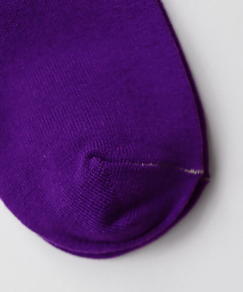 TAWARA(タワラ)の「ちょびっとウール ベタ編み クルーソックス(ソックス/靴下・レディース・オフホワイト/グリーン/ピンク/ロイヤルブルー/パープル/イエロー・S)」の10枚目の写真