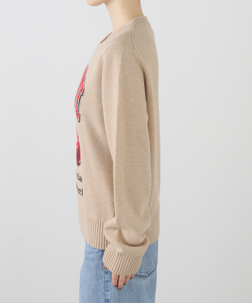 セール】【GANNI / ガニー】 Graphic Wool Mix Cherry Crewneck K2320