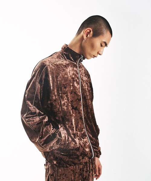 City Ambient Products(シティアンビエントプロダクツ)の「City Ambient Products: クラッシュベロアトラックジャケット(セットアップ対応)(ジャージ・メンズ・ブラウン/ロイヤルブルー・SMALL/MEDIUM/LARGE)」の16枚目の写真