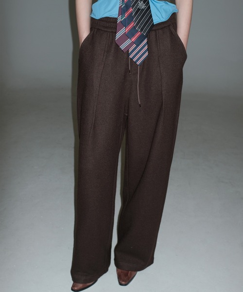 ルーズフィット タック入り ウール スラックス SK2105【MASONPRINCE】【2024AW】（スラックス）｜MASONPRINCE（メイソンプリンス）