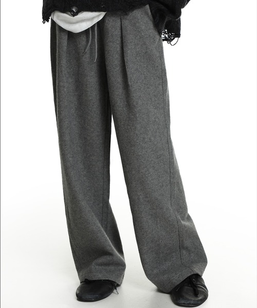 MASONPRINCE（メイソンプリンス）の「ルーズフィット タック入り ウール スラックス SK2105【MASONPRINCE】（スラックス・メンズ・ブラウン/ブラック/グレー・L/M/S/XL）」の21枚目の写真