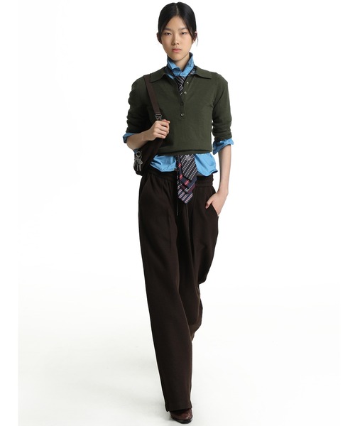 MASONPRINCE（メイソンプリンス）の「ルーズフィット タック入り ウール スラックス SK2105【MASONPRINCE】（スラックス・メンズ・ブラウン/ブラック/グレー・L/M/S/XL）」の7枚目の写真