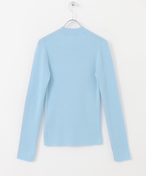URBAN RESEARCH ROSSO WOMEN（アーバンリサーチ　ロッソ）の「シルク混ハイネックリブニット（ニット/セーター・レディース・ライトグレー/ブルー系その他/ブラック・FREE）」の7枚目の写真