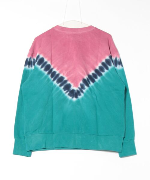 CUBE SUGAR（キューブシュガー）の「CUBE SUGAR/キューブシュガー　裏毛タイダイPOクルーネック（スウェット・レディース・ピンク/イエロー・FREE）」の13枚目の写真
