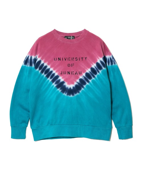CUBE SUGAR（キューブシュガー）の「CUBE SUGAR/キューブシュガー　裏毛タイダイPOクルーネック（スウェット・レディース・ピンク/イエロー・FREE）」の2枚目の写真