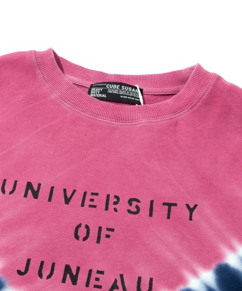 CUBE SUGAR（キューブシュガー）の「CUBE SUGAR/キューブシュガー　裏毛タイダイPOクルーネック（スウェット・レディース・ピンク/イエロー・FREE）」の6枚目の写真