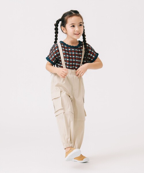 B:MING by BEAMS(ビーミングバイビームス)の「サスペンダー付き カーゴパンツ(100~140cm)(カーゴパンツ・キッズ・オリーブ/ホワイト系その他5・140/130/110/100/120)」の5枚目の写真