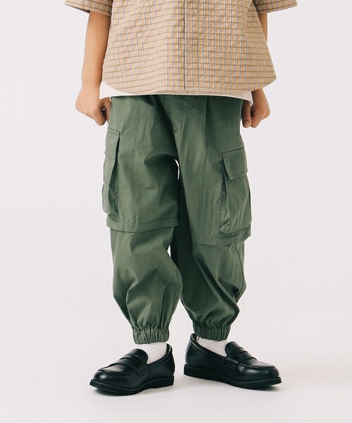 B:MING by BEAMS(ビーミングバイビームス)の「サスペンダー付き カーゴパンツ(100~140cm)(カーゴパンツ・キッズ・オリーブ/ホワイト系その他5・140/130/110/100/120)」の9枚目の写真