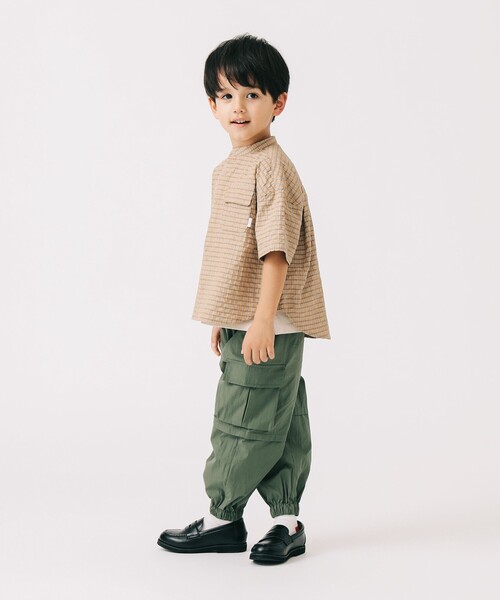 B:MING by BEAMS(ビーミングバイビームス)の「サスペンダー付き カーゴパンツ(100~140cm)(カーゴパンツ・キッズ・オリーブ/ホワイト系その他5・140/130/110/100/120)」の11枚目の写真